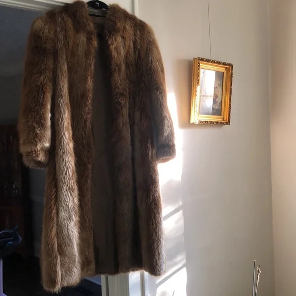 Vintage Full Fur Canadian Long Coat Montreal Medium Marcel Jodoin Mob Wife